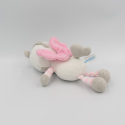 Doudou licorne rose gris blanc Luminou