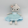 Doudou souris grise robe satin bleu tutu H&M