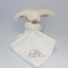 Doudou et Compagnie lapin blanc taupe gris mouchoir Bonbon