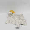 Doudou et compagnie plat renard jaune blanc feuilles coton bio