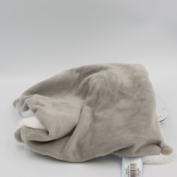 Doudou plat ours blanc gris Pap ours BABY NAT NEUF
