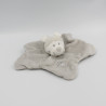 Doudou plat étoile lapin gris My little toys NICOTOY