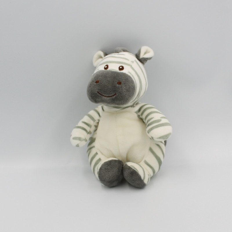 Doudou zébre gris blanc GIPSY