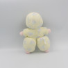 Ancien doudou poupée bébé jaune motifs COROLLE