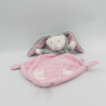 Doudou plat luminescent ours lapin gris rose blanc étoiles MOTS D'ENFANTS