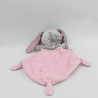 Doudou plat luminescent ours lapin gris rose blanc étoiles MOTS D'ENFANTS