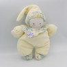 Ancien doudou poupée bébé jaune fleurs COROLLE