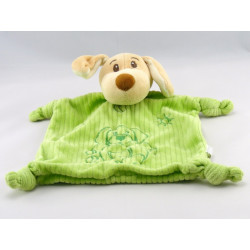 Doudou plat Chien vert JJA