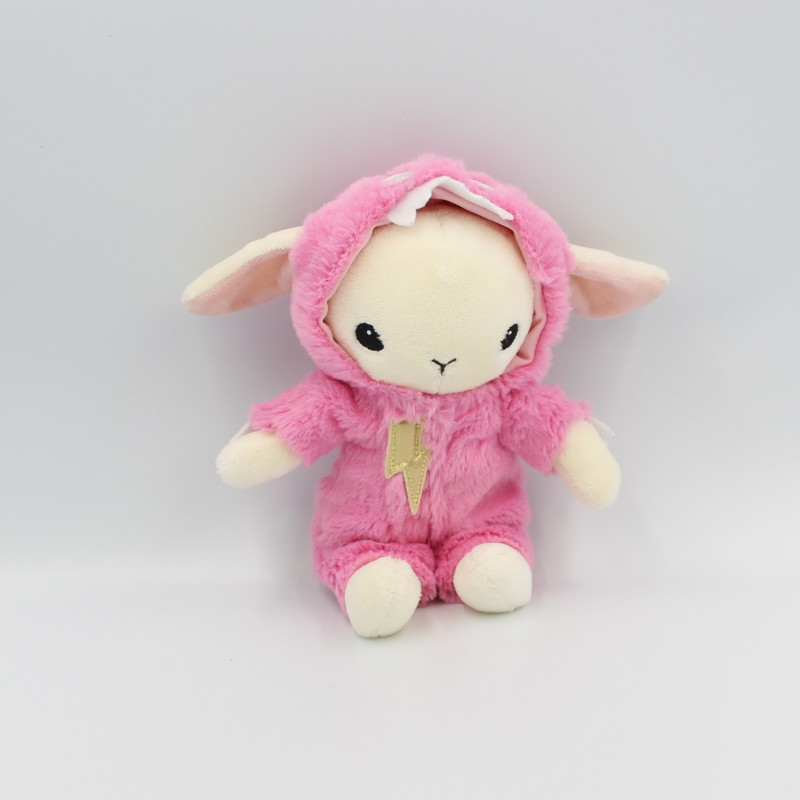 Doudou lapin beige combinaison rose monstre H&M