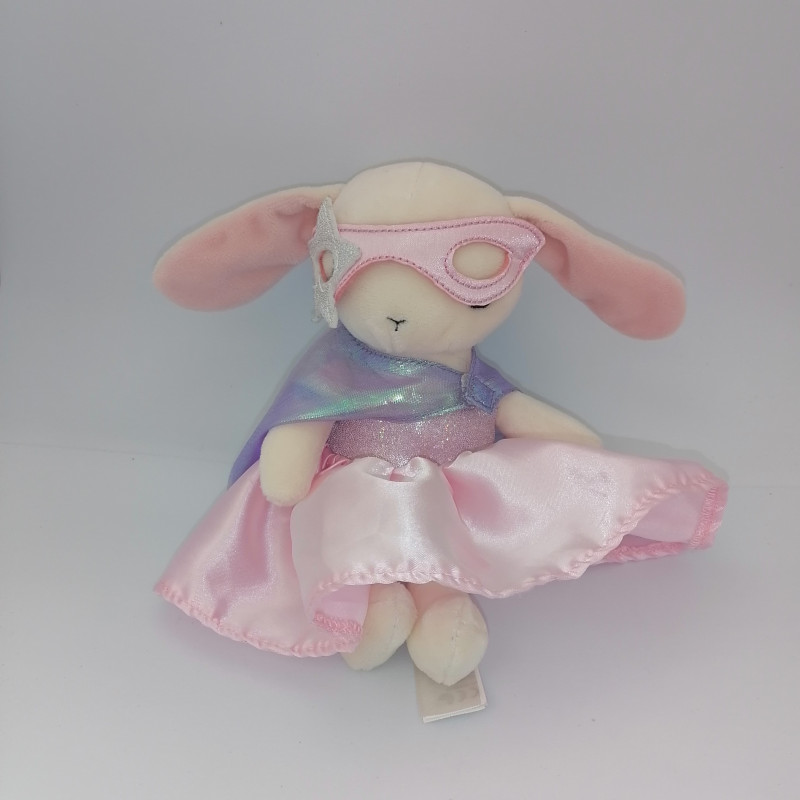 Doudou lapin blanc robe satin rose cape masque H&M