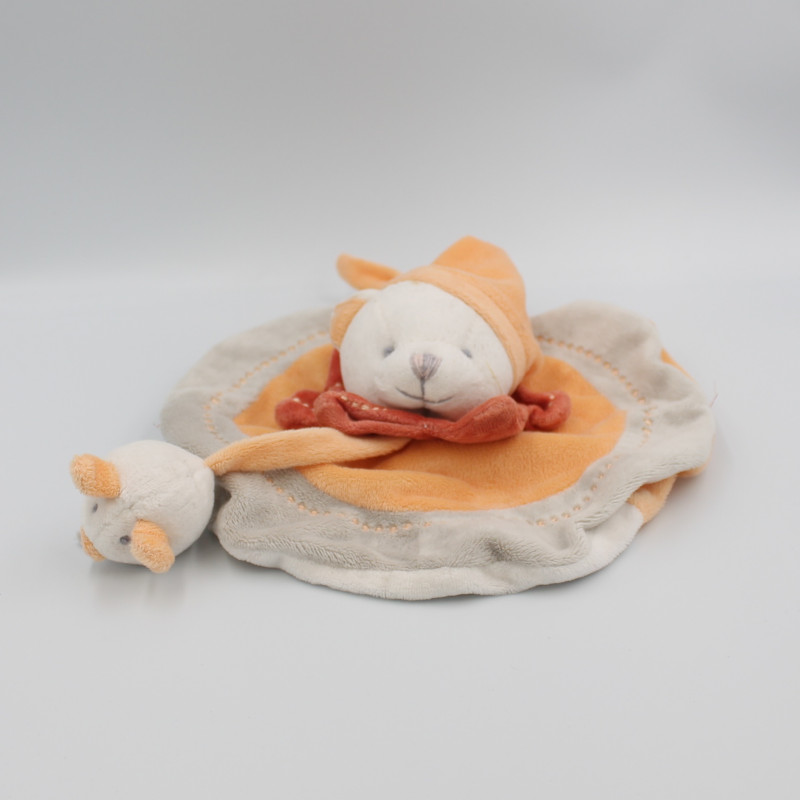 Doudou et compagnie plat rond chat orange gris anniversaire J'aime mon papa souris