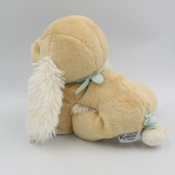 Doudou musical chien beige blanc foulard bleu Les Amis KALOO