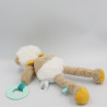 Doudou lion beige blanc jaune bleu Matou Maxou BABY NAT