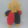 Doudou lion beige rouge bleu marine jaune BENGY