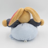 Doudou lapin bleu jean rouge Denim KALOO