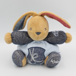 Doudou lapin bleu jean rouge Denim KALOO