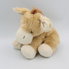 Doudou ane cheval beige marron HISTOIRE D'OURS