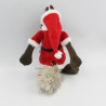 Doudou loup marron gris Pére Noël AUZOU