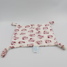 Doudou plat carré blanc Minnie rouge bordeaux Disney Carrefour