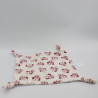 Doudou plat carré blanc Minnie rouge bordeaux Disney Carrefour