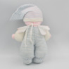 Doudou lutin blanc rayé bleu COROLLE