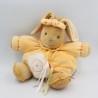 Doudou patapouf lapin orange fleur rubans KALOO