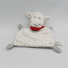 Doudou plat mouton blanc gris rouge étoiles NICOTOY