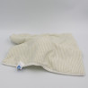 Doudou plat lapin blanc bleu beige rayé DODIE