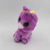 Peluche licorne rose arc en ciel yeux brillants TY ROSETTE