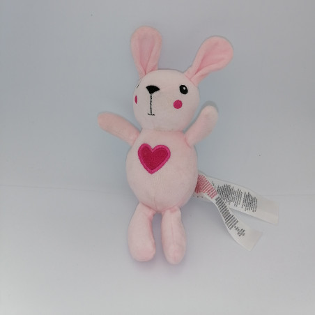 Doudou lapin rose coeur PRIMARK BABY