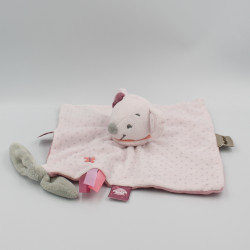 Doudou plat souris rose pois Valentine NATTOU
