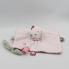 Doudou plat souris rose pois Valentine NATTOU