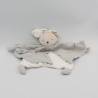 Doudou plat lapin gris blanc pois coton bio KALOO