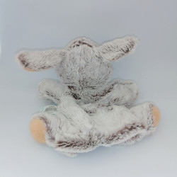 Doudou plat marionnette chien beige marron blanc Flocons BABY NAT