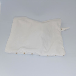 Doudou plat ours blanc beige marron pois