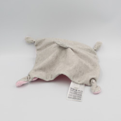 Doudou plat chat lapin blanc rose gris Un hiver très doux MOTS D'ENFANTS