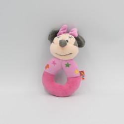 Doudou hochet Minnie rose étoiles DISNEY