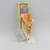Attache tétine doudou lapin beige orange jaune colors KALOO