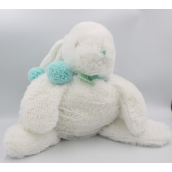 Grand doudou et compagnie lapin blanc bleu Pompon Amande