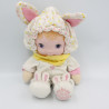 Ancienne Poupée lapin blanc Jammie Pies Les petits bonheurs PLAYSKOOL 1987