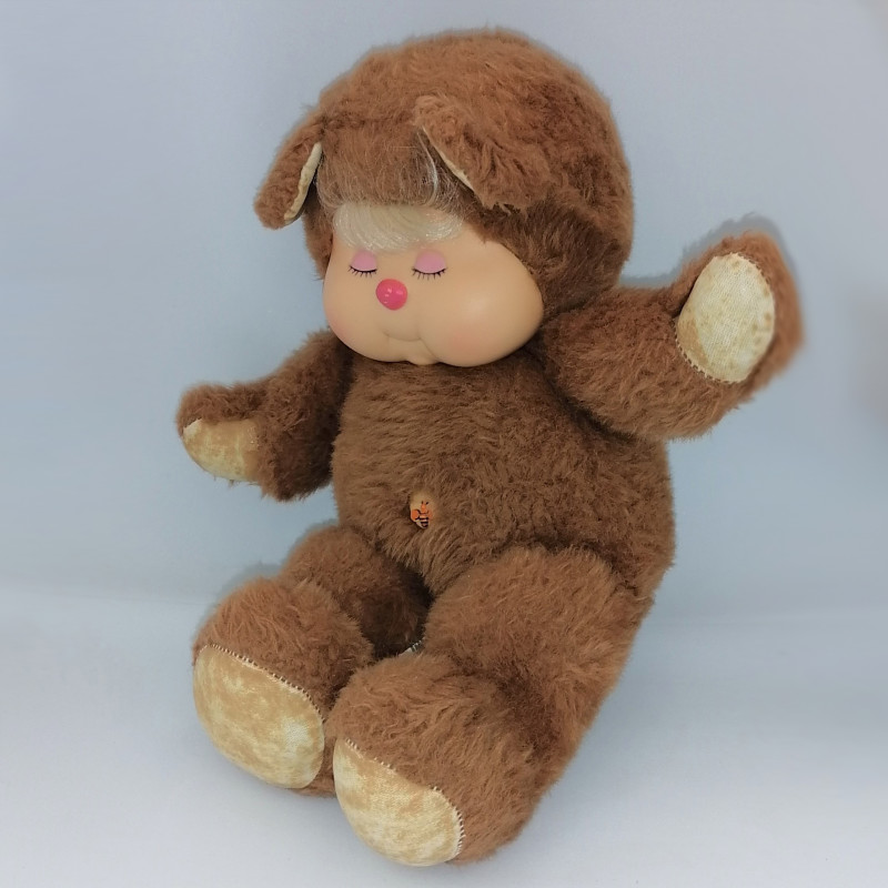 Ancienne Peluche ours marron Nombrilou AJENA