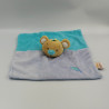 Doudou plat koala beige bleu feuille DOUKIDOU