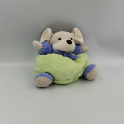 Doudou boule souris vert bleu NOUNOURS