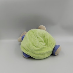 Doudou boule souris vert bleu NOUNOURS