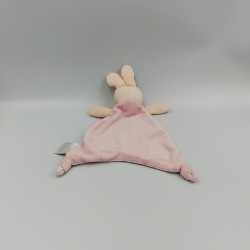 Doudou plat lapin rose blanc pois MES PETITS CAILLOUX CMP