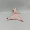 Doudou plat lapin rose blanc pois MES PETITS CAILLOUX CMP