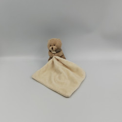 Doudou et compagnie ours beige marron mouchoir en boite fleur