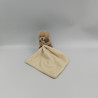 Doudou et compagnie ours beige marron mouchoir en boite fleur