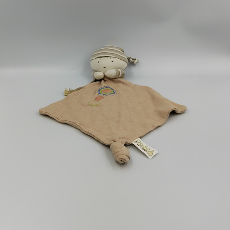 Lutin PEPPA doudou plat beige