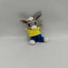 Doudou peluche l'âne Trotro jaune bleu GALLIMARD JEUNESSE